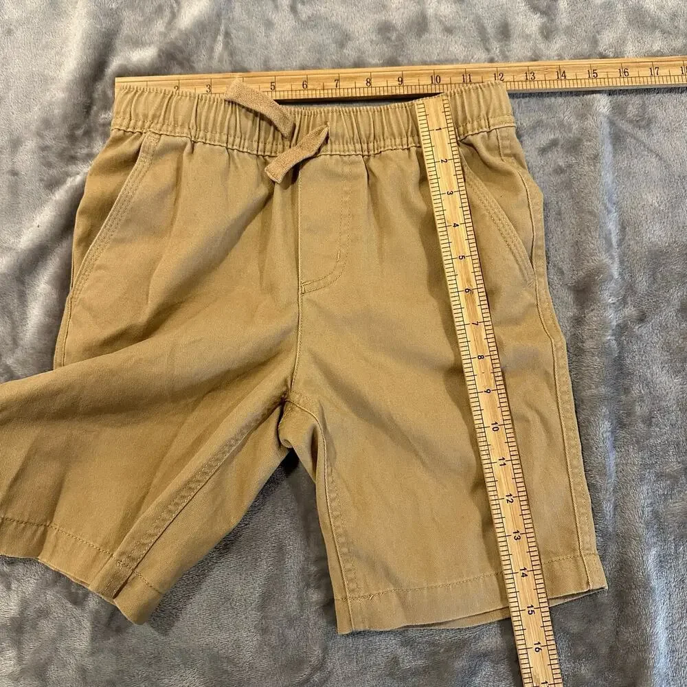 Nautica Khaki Chino Brown Shorts Pull On Drawstring Waist 8 S Small Boys